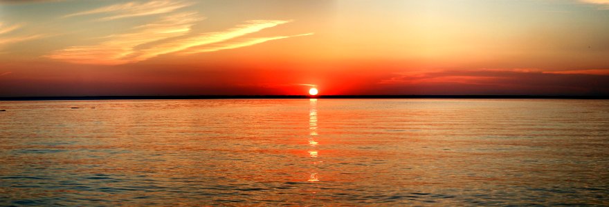 Sunset On The Edge Of Ocean photo