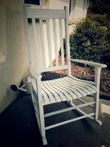 White Wooden Rocking Chair