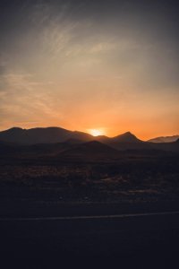 Mountain During Sunset photo