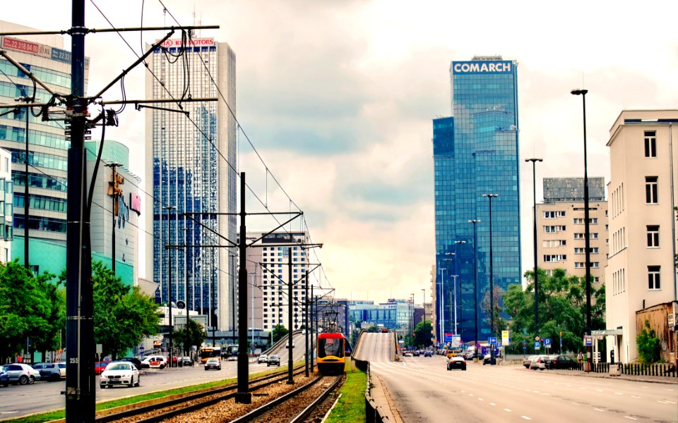 High Rise Buildings Under Gray Cloudy Sky photo