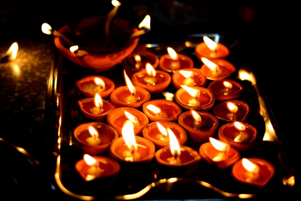 Photo Of Tealight Candles On Stainless Steel Tray