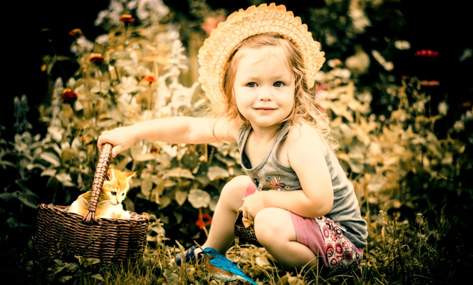 Photo Of Girl Playing With Kitten