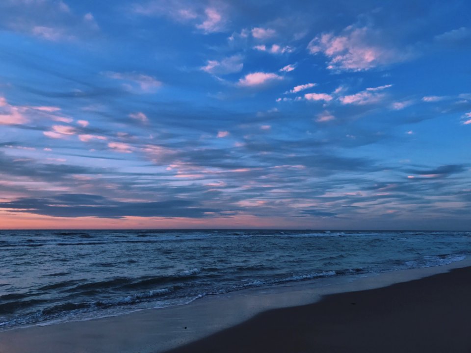 Scenic View Of Ocean During Dawn