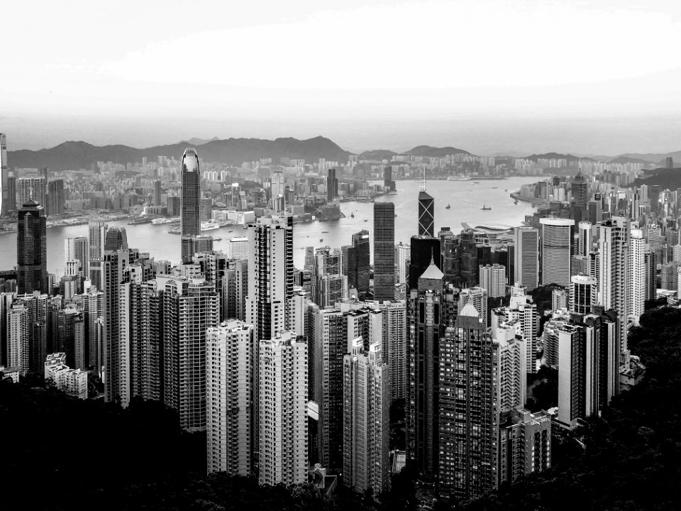 Grayscale Photography Of High-rise Buildings