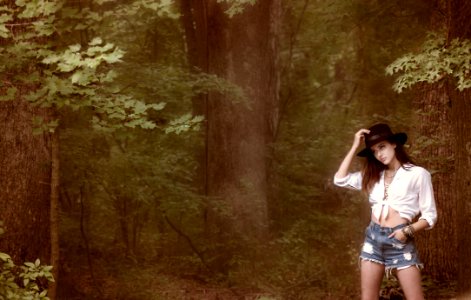 Photo Of Woman Near Forest photo