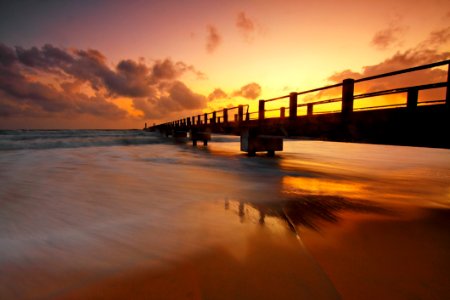 Silhouette Of Pier photo