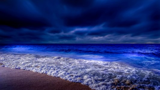 Sea At Night Time