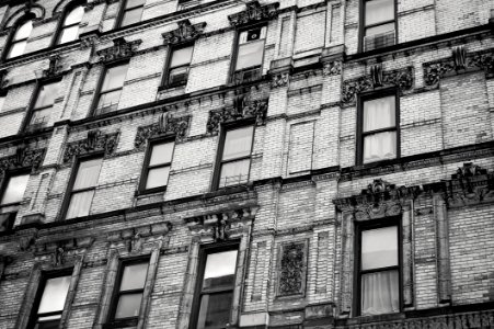 Gray Scale Photo Of Multi-storey Building photo