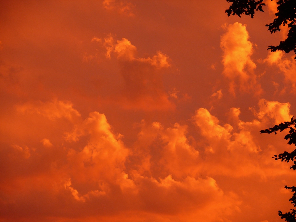 Clouds orange mood