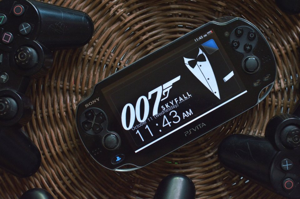 Black Psvita With 007 Skyfall Wallpaper