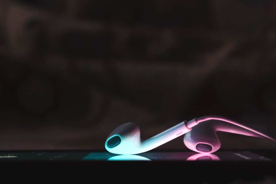 Apple Earpods On Top Of Iphone