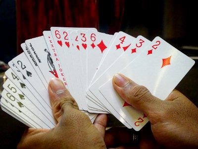 Gaming Cards On Hands photo