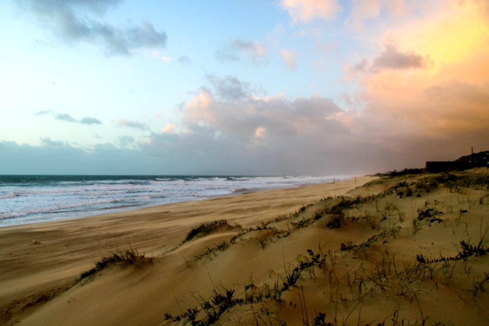 Seashore Under Blue Sky And White Clouds View