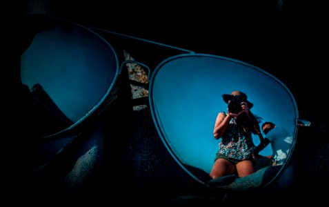 Reflection Of People On Sunglasses
