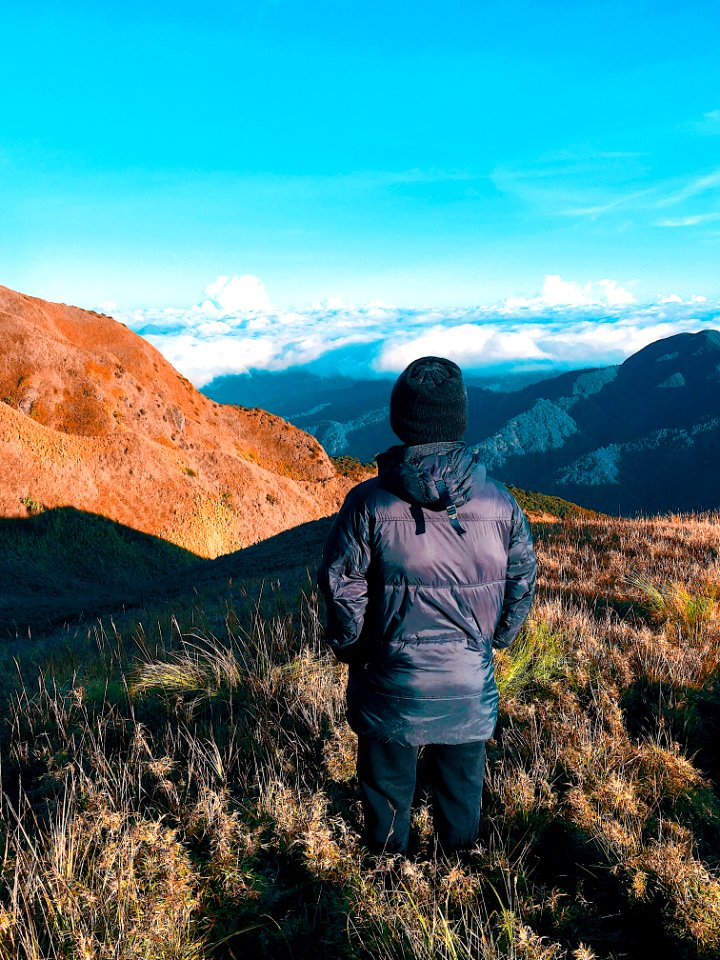 Man Wearing Bubble Jacket