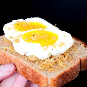 Sliced Bread With Eggs photo