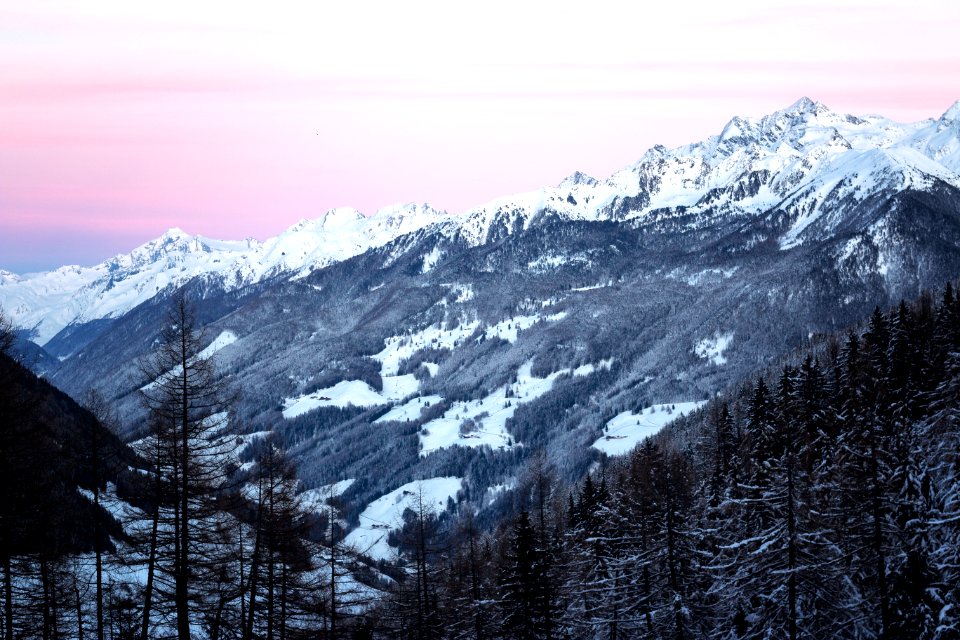 Photo Of Mountains Covered By Snow photo