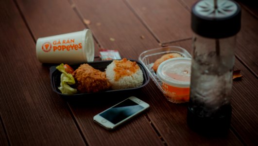 Photography Of A Meal Near Iphone