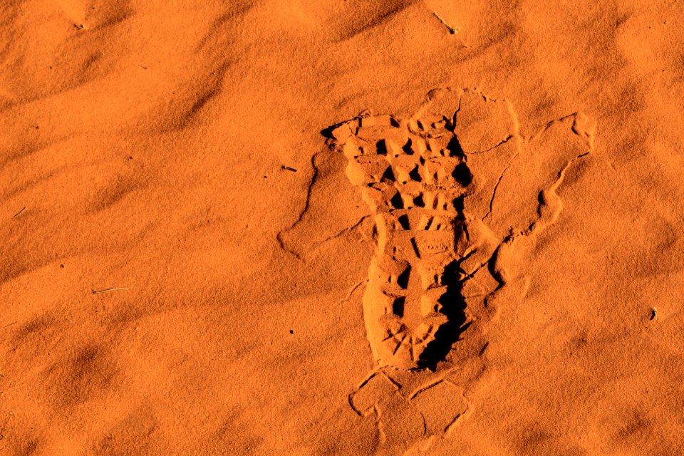 Photo Of Right Footprint On Sand
