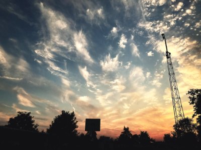 Silhouette Of Tower