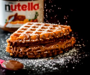 Waffle With Nutella Bottle photo