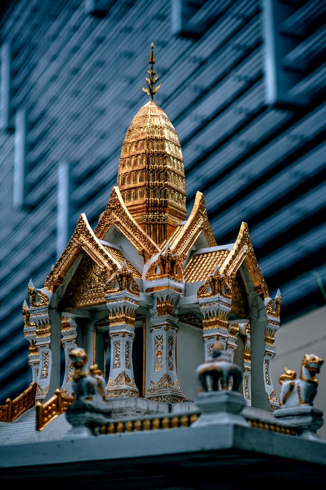 Miniature Of White And Gold Temple
