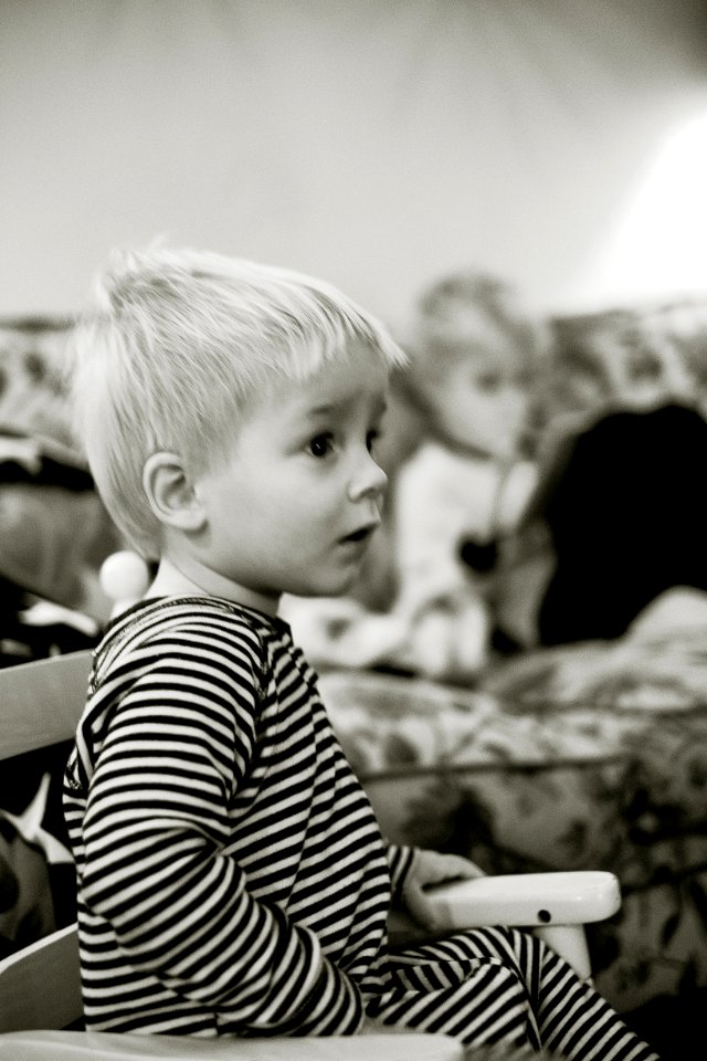 Adorable Baby Black-and-white photo