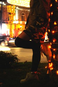 Woman Standing Beside Tree photo