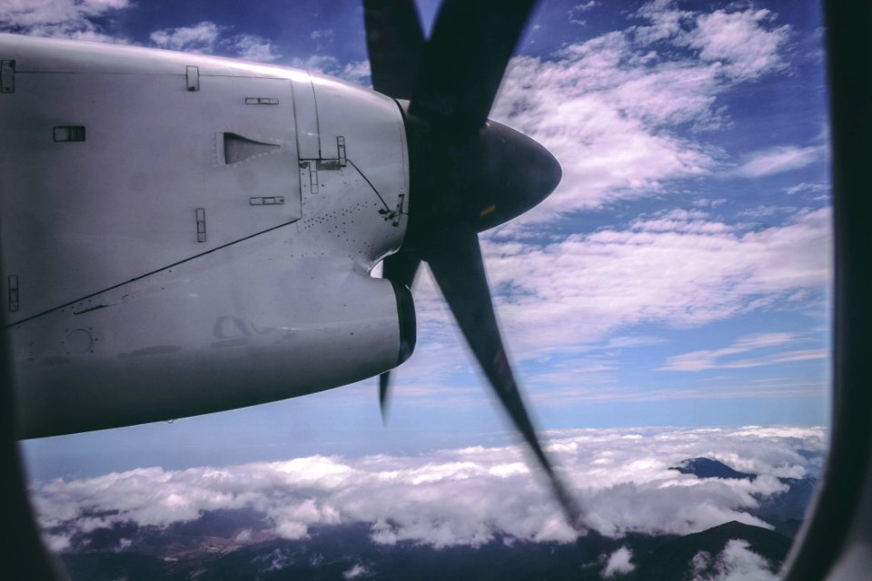 Areal Photography Of Airplane Engine