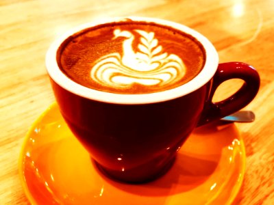 Red Ceramic Coffee Mug photo