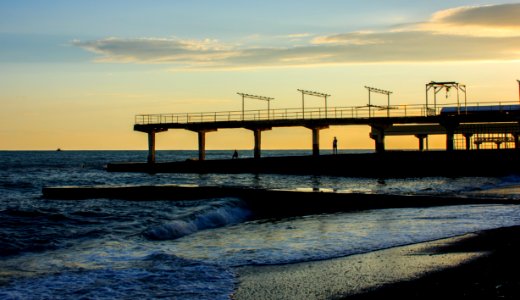 Silhouette Of Pier photo