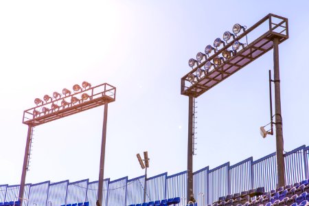 Two Football Stadium Lights