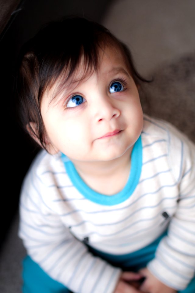 White And Blue Long-sleeves Striped Shirt