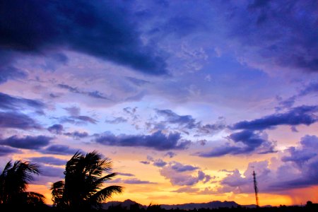 Photo Of Cirrus Clouds During Golden Hour photo