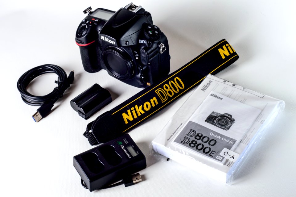 Nikon D800 With Lanyard And Battery Charger