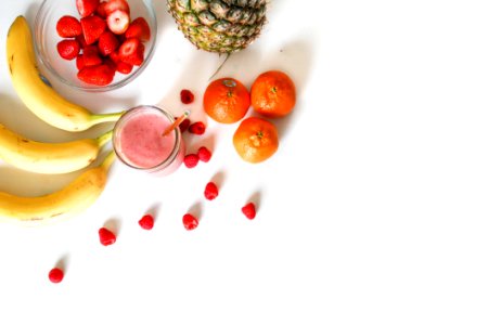 Assorted Fruits On White Surface