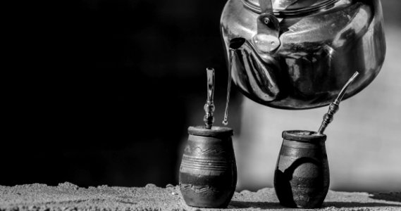 Grayscale Photography Of Two Pots photo