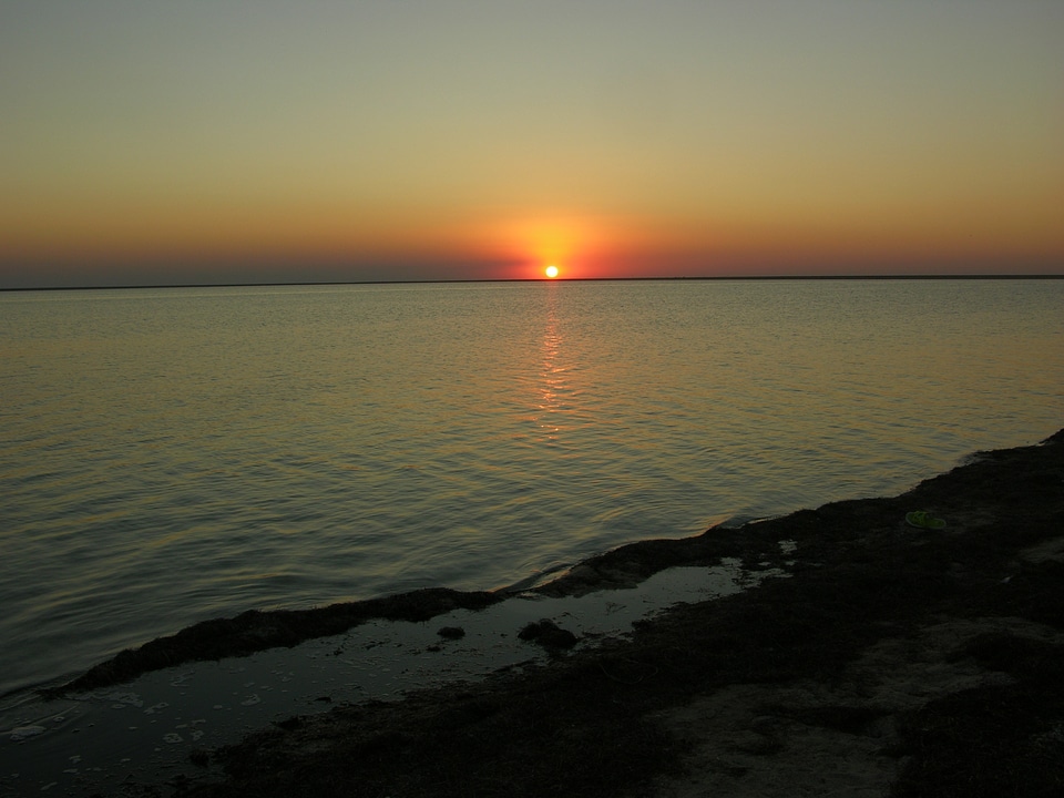 Ukraine lake sunset