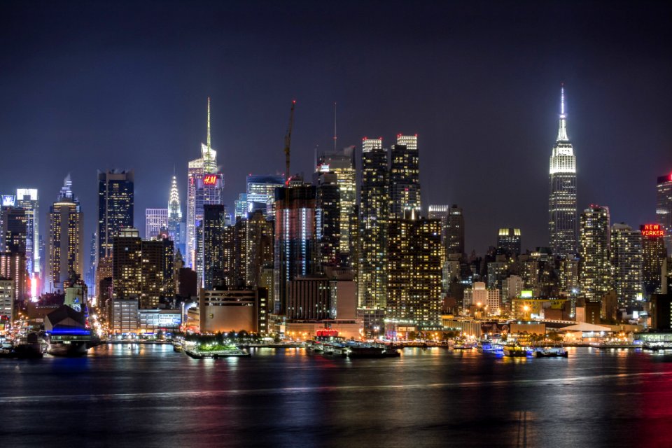 City Lights Under Night Sky photo