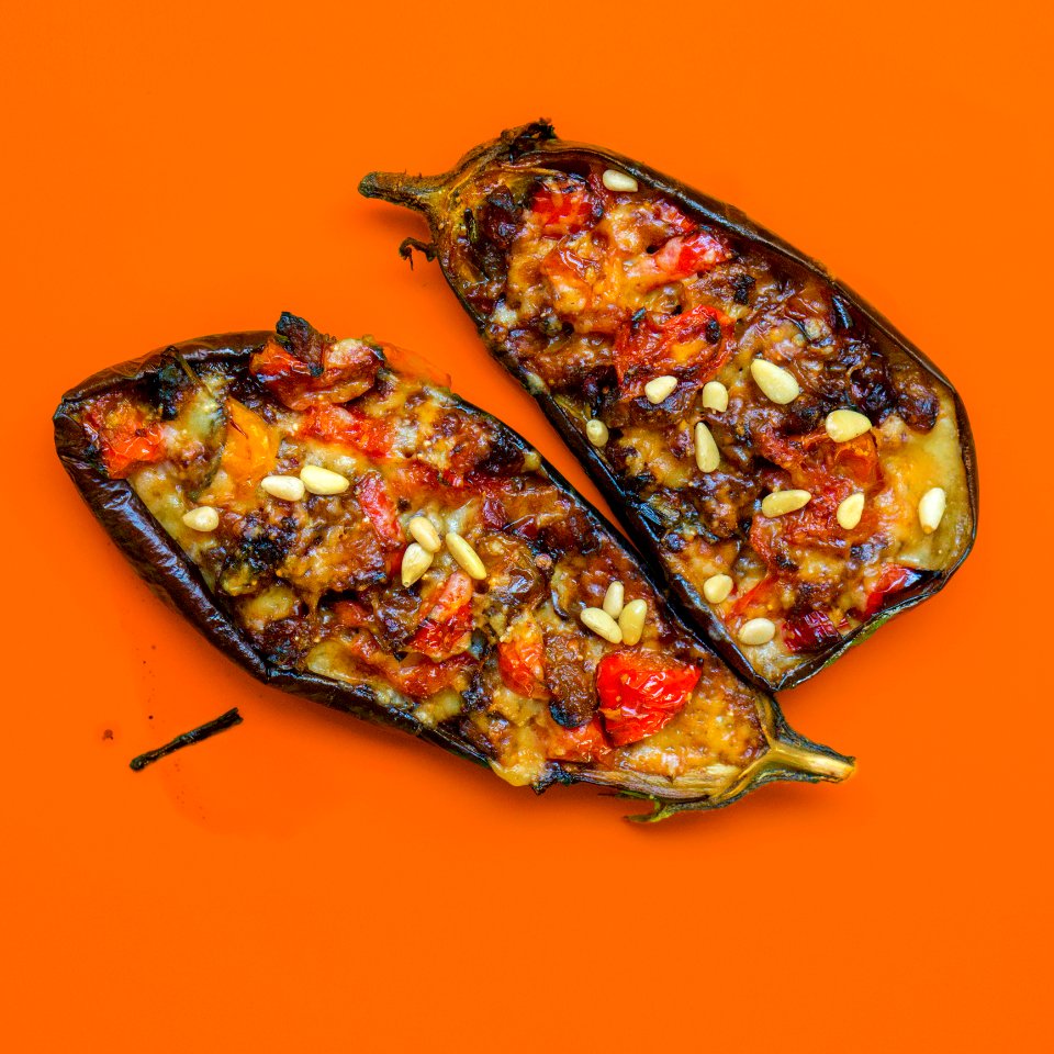 Brown Slice Eggplants