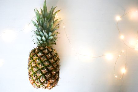 Pineapple On White Surface photo