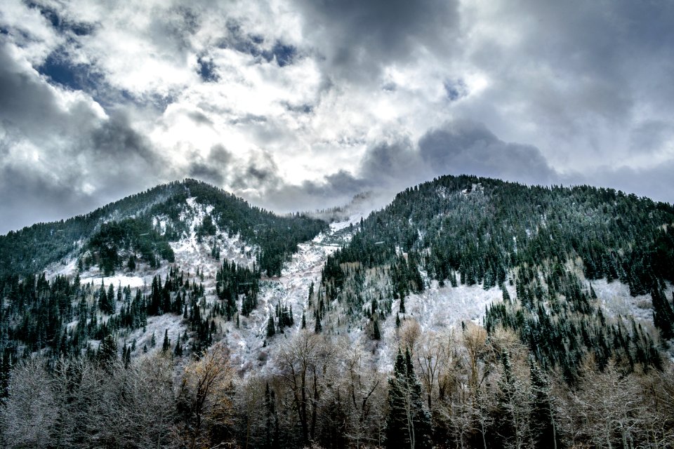 Mountain Under Cloudy Sky