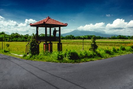 Landscape Photo Of Farm With Gazebo On Corner