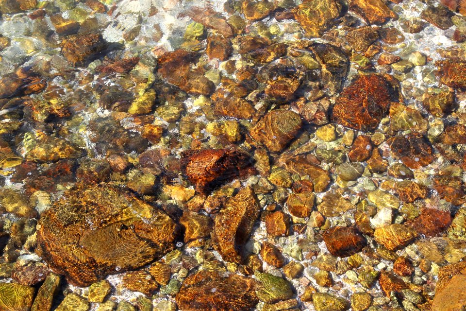 Stones Under Clear Water