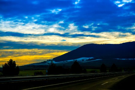 Gray Concrete Road At Golden Hour