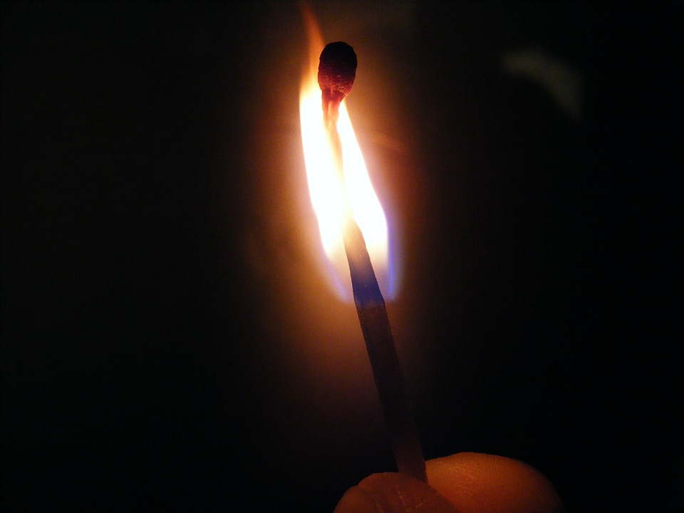 Match stick orange yellow