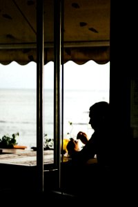 Adult Backlit Man photo