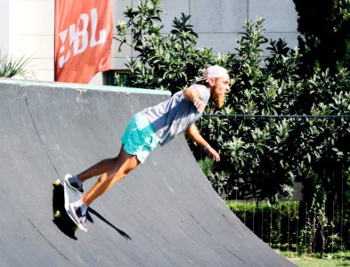 Man Making Stunt With Skateboard photo