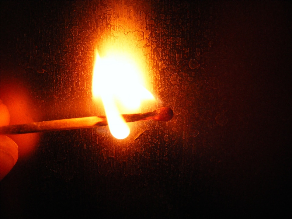 Burns orange yellow