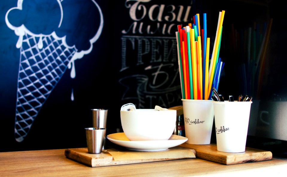 White Ceramic Cup With Saucer photo